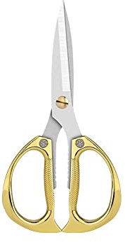 Forbici da cucina Forbici multifunzionali in acciaio inossidabile, tutte le forbici in lega, taglio di pollo, pesce, verdure, cucina domestica (oro)