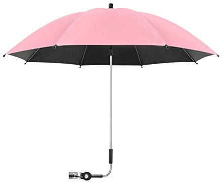 geugecy Sombrilla Universal Para Carrito Bebe Y Paseo - Protección UV 50+, Rotación 360 °, Diámetro 85 Cm