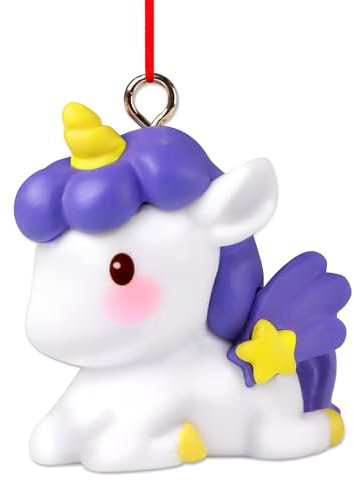 FaCraft Einhorn Weihnachtsschmuck Einhorn Ornamente Geschenke für Kinder Jungen Mädchen Einhorn Weihnachtsbaum Ornament Dekorationen Einhorn Hängende Ornamente für Einhorn Geburtstag Weihnachten Party