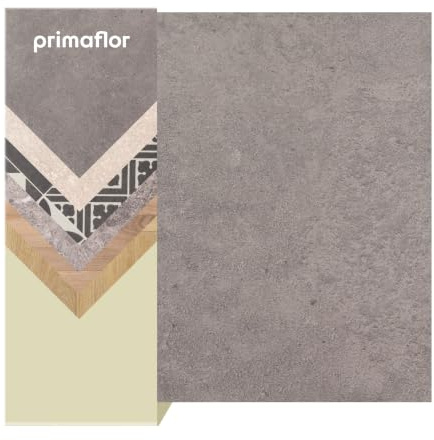 Primaflor PVC Bodenbelag Turvo | Stein Kanada | 400x200 cm | 4,00 m Breite, Betonoptik mit fühlbarer Struktur, Textilrücken, R10, Nutzungsklasse 23/31 und für Fußbodenheizung geeignet