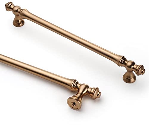 9BUILD 10 Pack Bronze Cabinet Handles - 192mm Champagne Zinc Alloy - Kitchen & Wardrobe - UK0036
