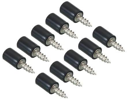 PATIKIL Regalstützstifte mit 7,5 mm Außendurchmesser, 50 Stück, 0,98 Zoll Länge, Regalstifte aus Kohlenstoffstahl mit schwarzer, rutschfester Silikonhülle für Holzvitrinen, Bücherregale