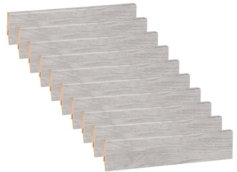 Vorteilspack KGM Sockelleiste Mega - foliert Eiche MDF Fußbodenleiste - Maße: 2400 x 16 x 58 mm - 40 Stück / 96M