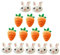 12st Karotten Brosche Damen Brosche Brosche Filz Brosche Hasen Brosche Brosche Mädchen Tier Brosche DIY Broschen Für Outfits