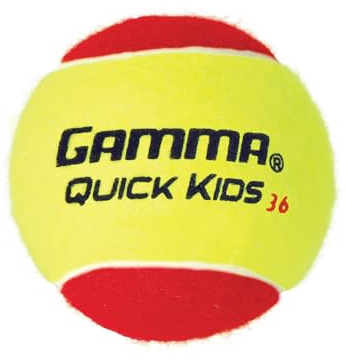GAMMA Quick Kids 36 Training Tennis Balls for Kids & Beginners, Low-Compression Core Reduces Speed & Bounce, Great for Tennis Practice, USTA & ITF Approved for Use in 10 & Under Tournaments, Box of 24