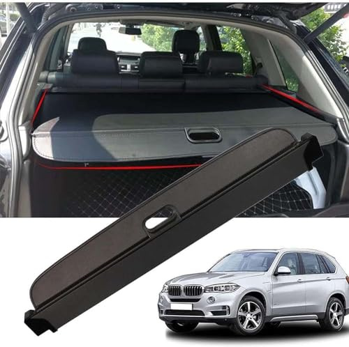 MCHDMI Retractable Boot Cover Roller Blind Shelf Für BMW X5 E70 2007-2018, Auto Kofferraum Einziehbare Cargo Cover Auto ZubehöR