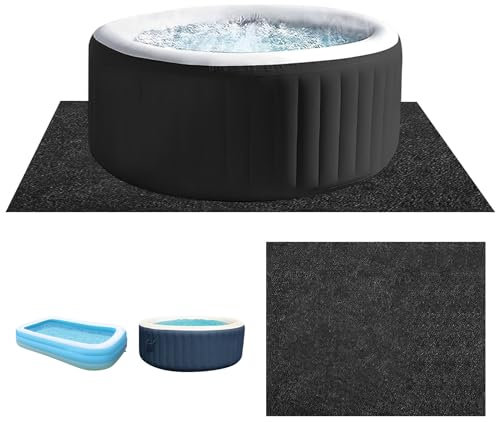 LMYSUFI Lona para el suelo de la piscina, antideslizante, resistente al desgarro, aislante del calor, impermeable, alfombrilla protectora para el suelo de la piscina (cuadrada 231 x 201 cm)