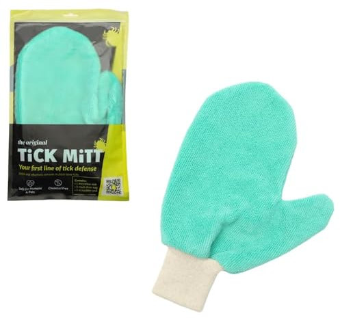 TiCK MiTT by TSG TickMitt Tick Glove (Effortless Tick Remover for Humans and Animals, Perfect for Tick Removal without Chemicals, Alternative to Tick Tweezers & Tick Collar for Dogs)