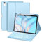 drivego Hülle mit Tastatur für iPad 11 Generation A16/10 Generation (11/10.9 Zoll, 2025/2022), 7-farbige Beleuchtung Magnetische Tastatur für iPad 11./10. Gen Hülle mit Stifthalter, Hellblau