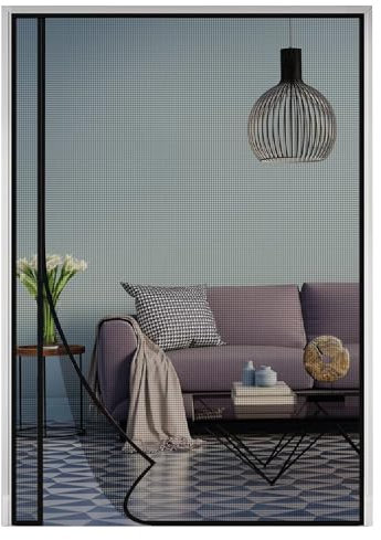 Zanzariera Magnetica in Vetroresina 100x210cm Zanzariera Magnetica Rete Tenda Porta Magnetica Animali Domestici,Colla per Porte Camera da Letto Casa Nero