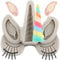 MINFEIDMS Unicorn Silicone Moulds Unicorn Ears Horn Eyes Fondant Moulds for Sugar Cake Decorating Cupcake Topper Chocolate Gum Paste Candy Polymer Clay