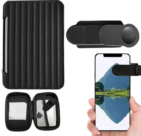 Spiegelreflexclip – Spiegel-Clip für Smartphone-Kamera | Kameraabdeckung aus Hartglas mit Metallring, Foto-Werkzeugclip, verstellbar, kreativ