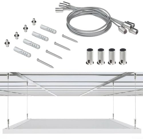 Deckenhalterung für Infrarotheizung Deckenhalterung mit Rahmen Deckenhalterung 1M Stahlkabel für Infrarotheizung
