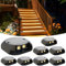 Quntis 8 Pezzi Segnapasso LED Esterno Solare Luce Calda Bianca 3000K, Luci Solari da Scale Impermeabilità IP65, Lampada Solare per Terra Sentieri Marciapiede Giardino Faretti Segna Passi Solari