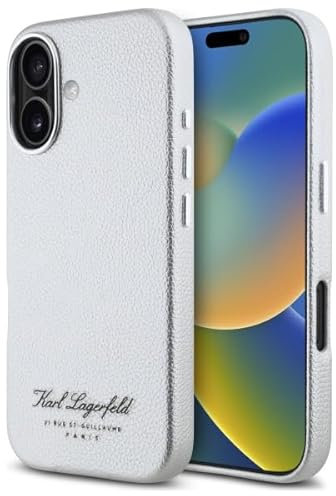 CG MOBILE Karl Lagerfeld KLHCP16SPGWCMKHG Hülle für iPhone 16 6,1 Zoll grau Lizenzproduk Hotel RSG