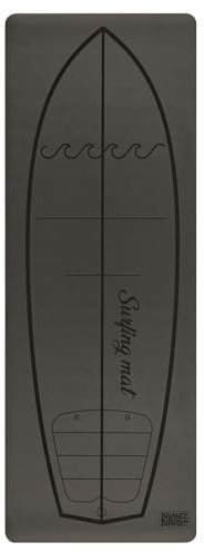 Balance Board Pro, Surfing Mat - Pop-Up Surf-Training - Verbessern Sie die Pop-Up-Technik - Surfbrett - Yogamatte für Surfer - Umweltfreundliche rutschfeste Matte (Black)