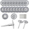 DLPRK Lot de 24 mini-disques à tronçonner perforés diamant, disques à découper, disque diamant, disque coupe verre, disque pour metal, disque de meulage diamant (22 mm)