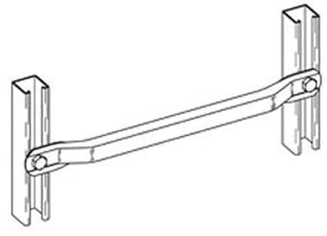 Eaton Electrical - B632-18ZN - Strut Fitting, Two Hole Straight Tubing Brace, Steel, 9/16 in. Dia., 133 lb per Carton,