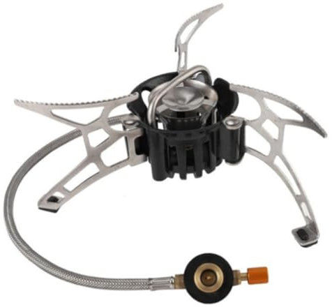 Qerwsdty Hornillo de gas para camping, estufa de gas plegable, 3500 W
