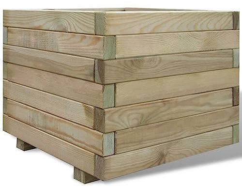 jiangboyue-41659 - Bancal alto (50 x 50 x 40 cm, madera cuadrada)