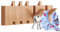 shuhauk Wall Mounted Piano Coat Rack Wooden Multi Hook Coat Rack Wood Entryway Organizer Hook, Decorative Clothes for Entrance, Home Decor Wall Hanger