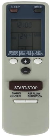 1 Control Remoto for Aire Acondicionado, Compatible con AR-BB1, AR-AB8, AR-AB10, AR-AB9 y AR-AB24.