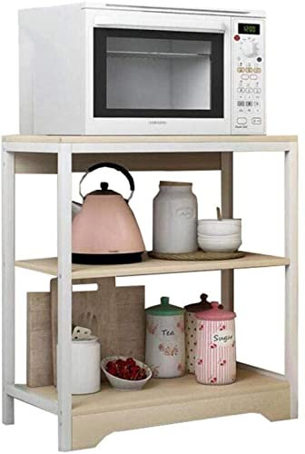 7LiuYueFei6 Rejilla Estable para Horno microondas, Almacenamiento Multifuncional de Madera, Soporte Multicapa, Duradera (tamaño: 60 cm x 35 cm x 66 cm) (60 cm x 35 cm x 66 cm)
