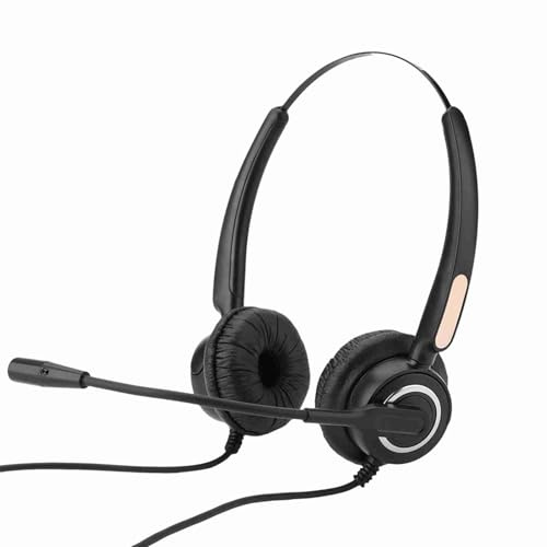 Keenso Casque de centre d'appel RJ9 avec micro antibruit et volume réglable pour professionnels professionnels
