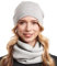Hilltop Baumwoll-Winterset Damen aus Winterschal und Strickmütze, Winter Set:Grau