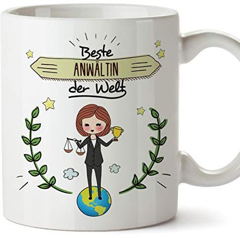 Anwältin Tasse/Becher/Mug Geschenk Schöne and lustige kaffetasse - Beste Anwältin der Welt - Keramik 350 ml