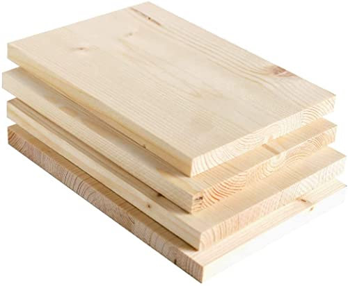 Tableros de Madera natural de Abeto de 14MM. Tamaños Disponibles A0, A1, A2, A3, A4, A5 (a elegir). Soporte para Manualidades, Decoración, Láser, CNC, Pirograbado, Pintura (A3 (5 ud))