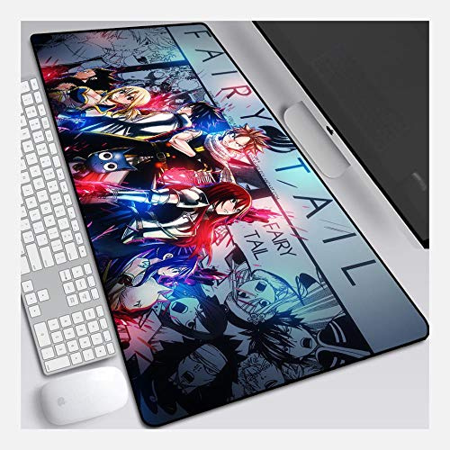 Mauspad Fairy Tail 800X300mm Mauspad, Perfekte Präzision und Geschwindigkeit Gaming-Mauspad mit 3 mm starker Unterseite, für Notebooks, PC, A