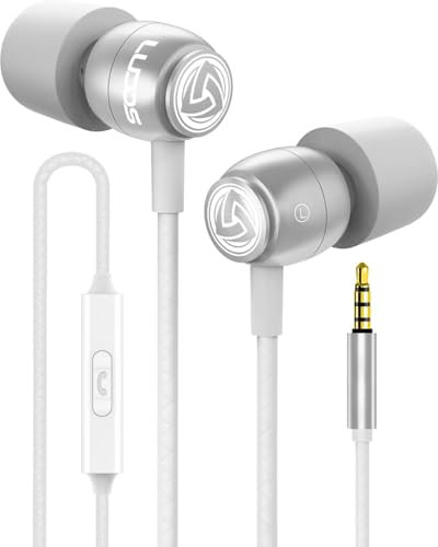 LUDOS Clamor Kopfhörer In Ear - Wired Ohrhörer mit Kabel und Mikrofon, 5 Jahre Garantie, Bass, Premium-Audioqualität, Neuartiger Memory Foam, Verstärktes Kabel, Headphones mit Anrufsteuerung