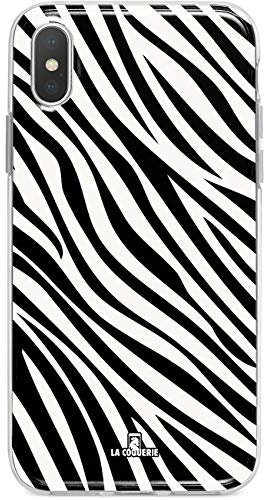 La coqueserie - Cover per Wiko Lenny 3, effetto zebrato, con funzione di supporto, realizzata in Francia per smartphone