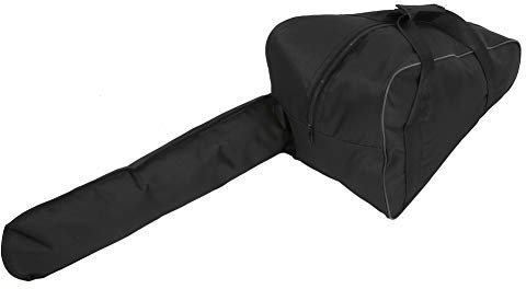 Tragbare Kettensägen-Tragetasche Oxford Cloth Hochleistungs-wasserdichte Werkzeugtasche Vollsicherung Kettensägenhalter Tasche Langer Reißverschluss Design Reisetasche Kettensägenbox(Schwarz 22)