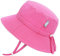 Jan & Jul Schnell Trocknender Baby Sonnenhut für Mädchen mit UV-Schutz (M: 6-24 Monate, Rosa Wassermelone)