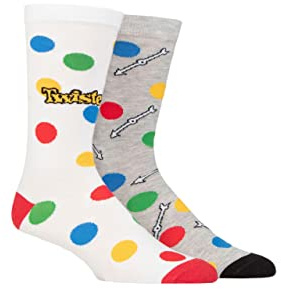 SOCKSHOP Twister Mens and Ladies Cotton Socks Pack of 2 Assorted 6-11