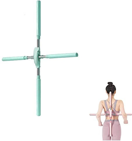 YGMXZL Bodybuilding Yoga Pilates Stick,Rücken Stretching Stick,Yoga Stick Buckel Korrekturstab für Erwachsene und Kinder zur Linderung von Rücken Schmerzen (grün)
