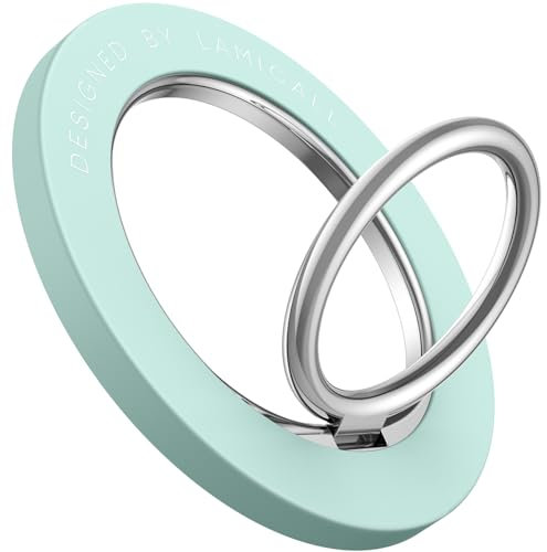 Handy Ring Halterung Magnetisch für MagSafe - Lamicall 360° Drehung Handy Griff Halter Fingerhalter für iPhone 16/15/14 Pro Max Plus, 12/13 Pro Max Mini, Smartphone mit Metallring, Zubehör für MagSafe