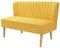 Makastle Sofa 2 Sitzer Couch Polstersofa Lounge Bank Küchensofa Sitzbank Polsterbank Sofa Küchenbank Sofabank Sitzmöbel Wohnzimmer, 117 x 55,5 x 77 cm Gelb