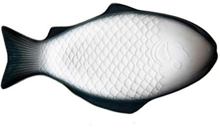 Plato de cerámica con forma de pescado Plato for servir Plato con forma de pescado Platos for servir Platos llanos Platos de porcelana for carne Aperitivos Postre Sushi Bandeja de pescado Almacenamien