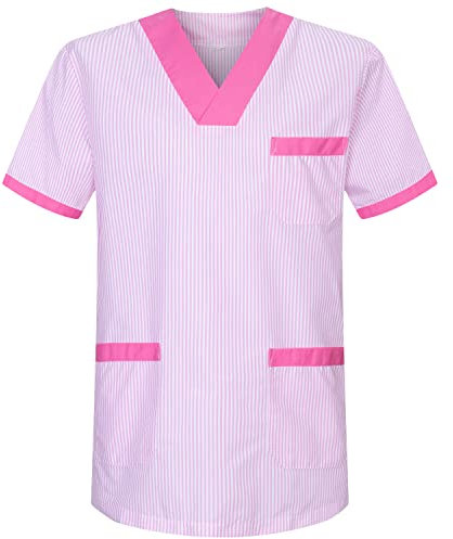 MISEMIYA - Casaca Unisex MÉDICO Enfermera Uniforme Limpieza Laboral ESTÉTICA Dentista Veterinaria Sanitario HOSTELERÍA - Ref.817 - M, Fucsia T817-9