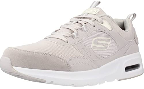 Skechers Herren Skech-AIR Court Homegrown Sneaker, Natural Suede/Mesh/Duraleather/Trim, 46 EU