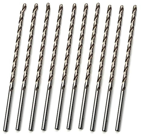 KEMKEY 10 Uds Brocas Extra largas de Metal for Madera 3mm,3,5mm,4mm,4,5mm,5mm,5,5mm,6mm,7mm,8mm HSS M2 Plus Broca Larga más Longitud (Color : 3.5mm)