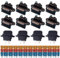 GTIWUNG 12 Pièces Auto ATC Blade Standard Porte-fusible Siège pour Voiture Bateau Camion SUV avec 12 Pièces Housse Noir et 36 Pièces 5A/10A/15A Fusibles