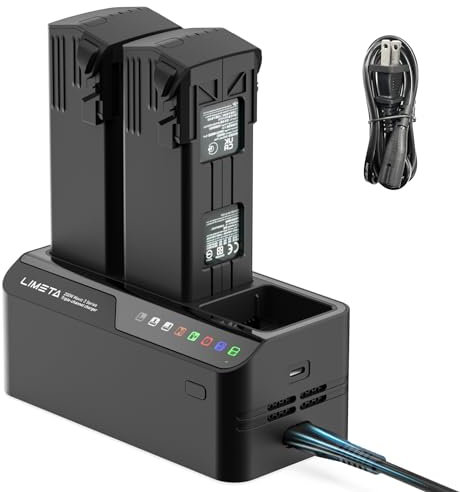 LIMETA Mavic 3/3 Pro 200W Akku Ladegerät, Drone Zubehör für DJI Mavic 3 Serie Akku, DREI-Kanal-Parallel, USB-Schnellladehub für DJI RC Pro Plus/RC Pro/RC/N1-Fernbedienung/Autoladegerät