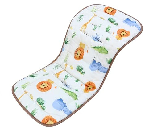 Miracle Baby Riduttore Passeggino Universale Neonato,Copriseduta per Passeggini,Morbido & Reversibile in Puro Cotone Copri Seggiolino Auto,Infant Cuscino Pad (Leone)