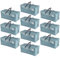 VENO Lot de 10 Sac Rangement Vêtements grand, Sacs Déménagement Pliable avec Sangles de Sac à Dos et Poignées Solides, Alternatives aux Cartons de Déménagement (Bleu Clair, Lot de 10)