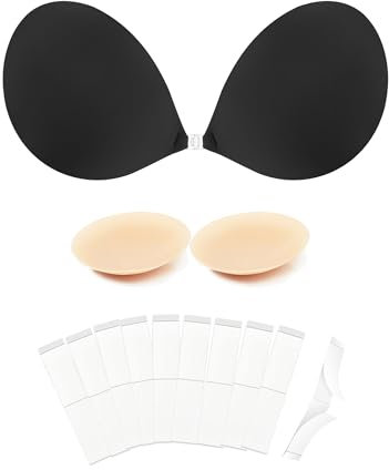 Egussi Kleber Push Up BH, Trägerloser für Frauen, Wiederverwendbarer Unsichtbarer Rückenloser, Selbstkleber Brustwarzenabdeckung Pasties für Rückenloses Kleid
