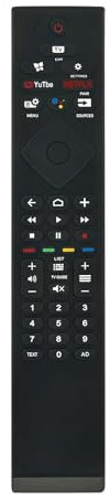 Allimity YKF474-B005 Voice Replacement Remote fit for Philips OLED 4K TV 398GM10BEPHN0030HT 50PUT8215 50PUD7406 55PUT8215 55PUT8115 65PUT8215 70PUT8215 50PUN8235 50PUN8245 55PUN8235